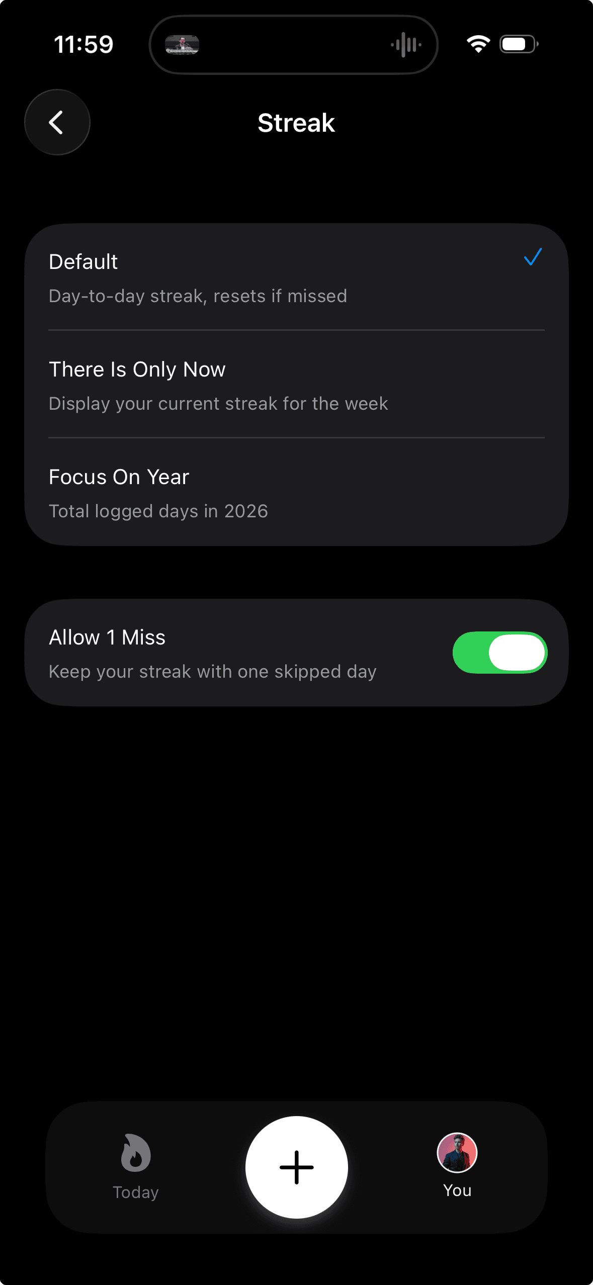 Streak preferences