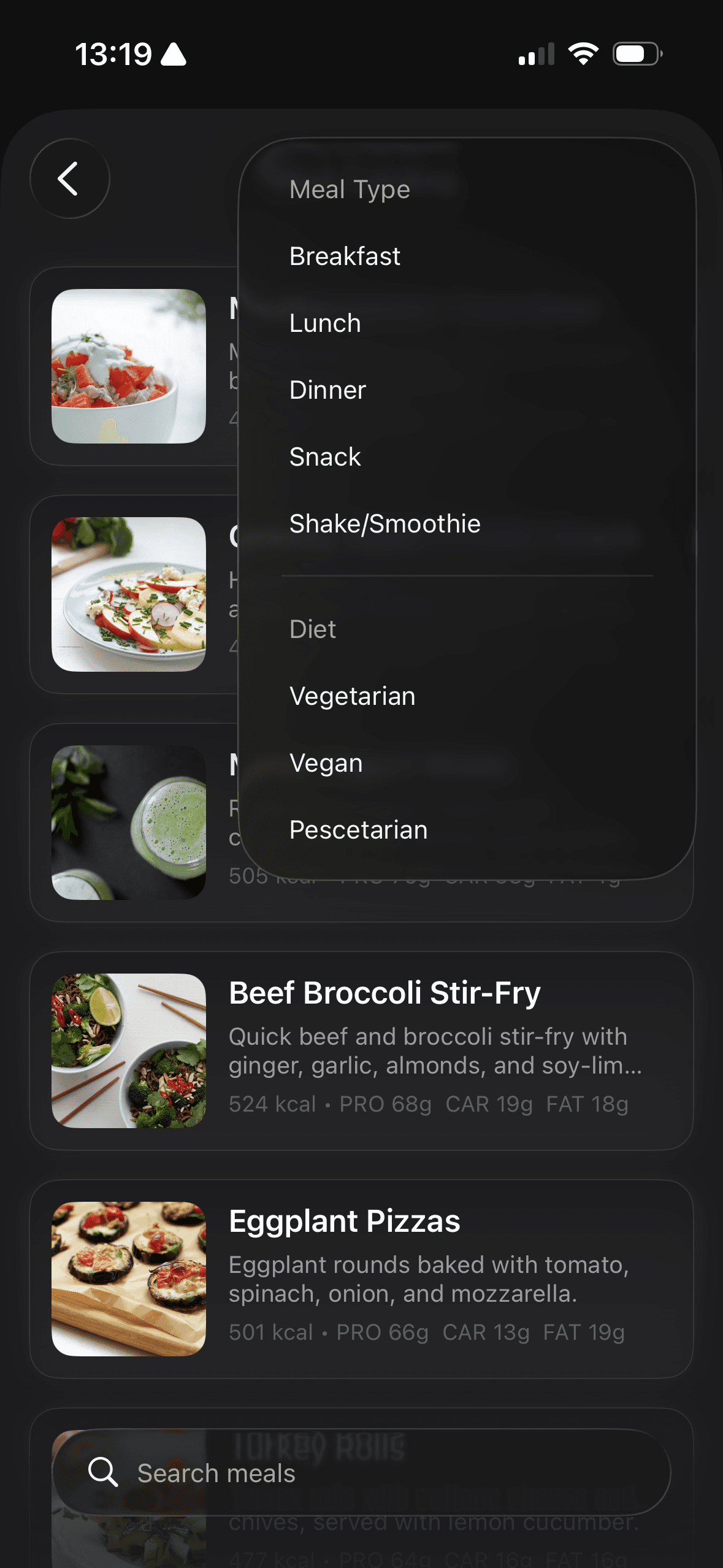 Recipes that fit your plan